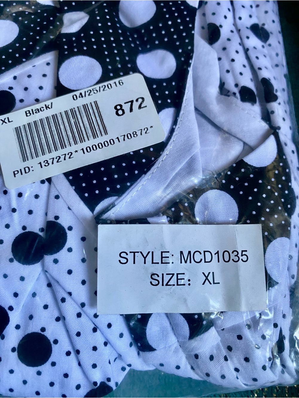 ModCloth Black and White Polka Dot Dress - XL